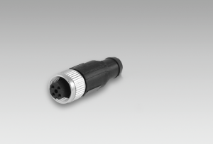 Female connector M12, 5-pin, straight, without cable