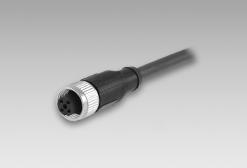 Female connector M12, 5-pin, straight, shielded, 5 m cable