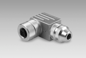 Female connector M12, 5-pin, CAN, angled