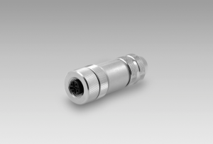 Female connector M12, 5-pin, straight