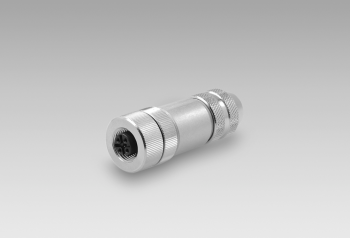 Female connector M12, 5-pin, straight