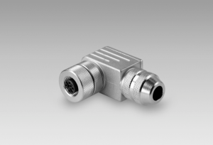 Female connector M12, 5-pin, angled
