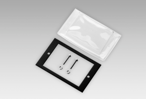 Front panel with transparent protective cover, for socket box 50 x 75 mm (Z 100.03A)