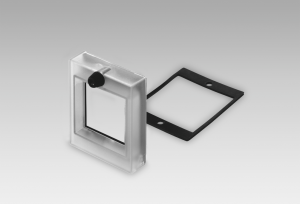 Front panel with knob lock provided on transparent cover (Z 102.050)