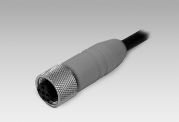 Female connector M12, 5-pin, A-coded, 5 m cable (Z 180.005)