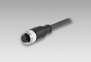 Connection cable 10 m shielded with female connector M12, 8-pin, straight (ESG 34FH1000G)