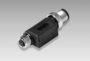 ESG 32A/KSG34AU0005 - Adapter, M8 female connector straight to M12 mating connector straight, 4-pin