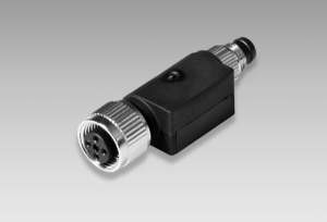 ESG 34A/KSG32AU0005 - Adapter, M12 female connector straight to M8 mating connector straight, 4-pin