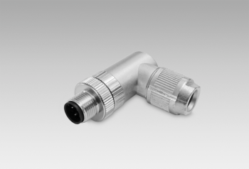 Cable connector M12, 4-pin, angled, D-coded, without cable (Z 185.S02)