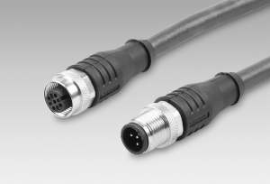 Cable with male/female M12, 5-pin, straight, A-coded, 2 m (ESG 34C/KSG34C)