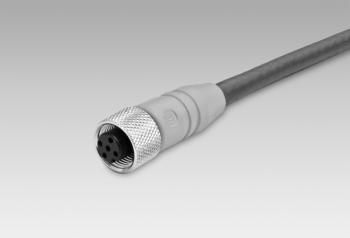 Female connector M12, 5-pin, A-coded, 5 m cable (Z 185.P05)
